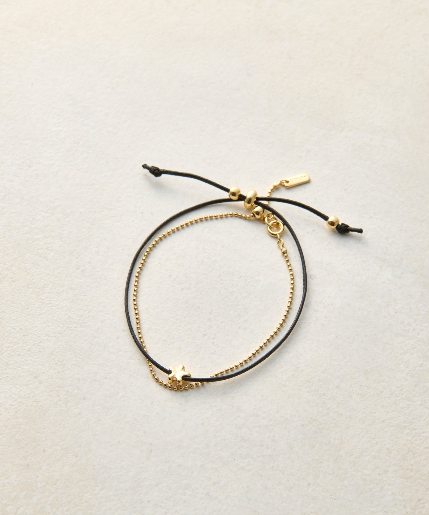 Discoat 【GOLDY】コード×チェーンセットブレスレット ディスコート アクセサリー・腕時計 ブレスレット・バングル ブラック ブラウン