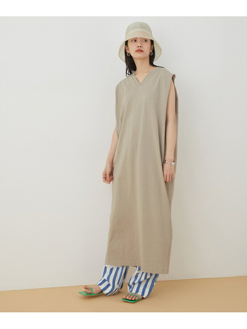 【SALE／60%OFF】ADAM ET ROPE' FEMME 【アウトレット店舗・WEB限定】タックショルダーワンピース アダムエロペ ワンピース・ドレス その他のワンピース・ドレス グレー レッド イエローのサムネイル