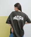 【SALE／30%OFF】ADAM ET ROPE' FEMME 【WEB限定】PACIFIC TEE アダムエロペ トップス カットソー・Tシャツ ブラック ホワイト ベージュ【送料無料】