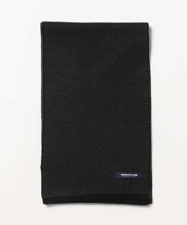 UNION STATION ヘリンボーンリバーシブルマフラー メンズ ビギ ファッション雑貨 マフラー・ストール・..
