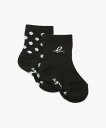 agnes b. ENFANT AC58 L CHAUSSETTE ベビー サークル柄ソックス アニエスベー 靴下・レッグウェア 靴下 ブラック