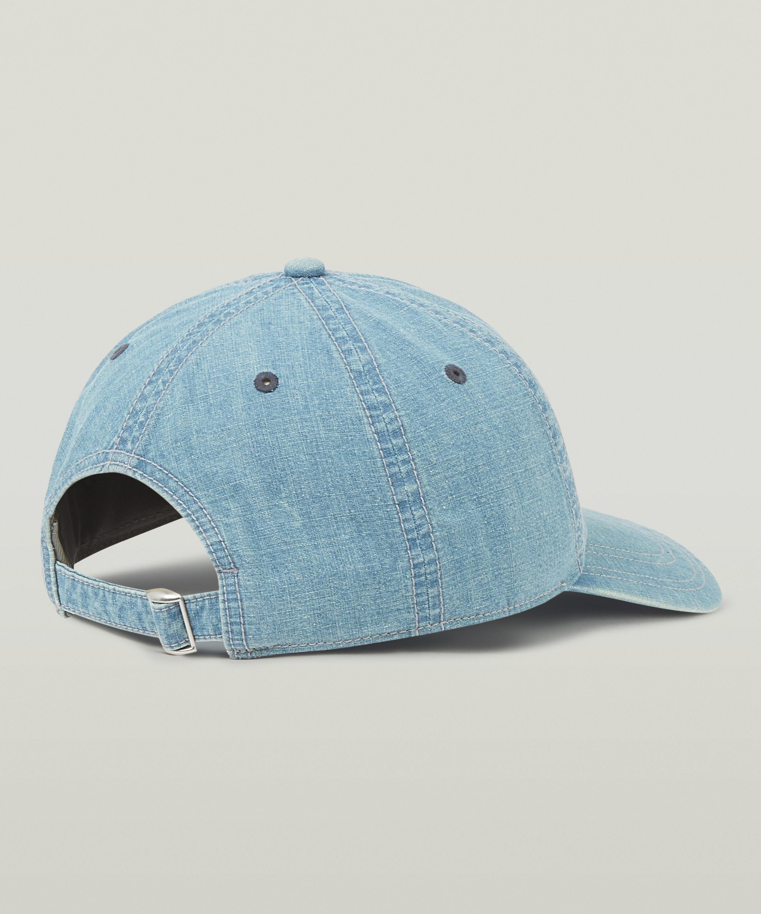 【公式ショップ】AVERNUS BASEBALL CAP/ウォッシュド加工ブランドロゴデニムベースボールキャップ ジースターロゥ 帽子 キャップ ブルー