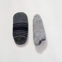 【SALE/20%OFF】collex 【ecuvo,】別注 ボーダースリッポン メンズ コレックス 靴下・レッグウェア その他の靴下・レッグウェア グレー