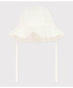 【SALE/10%OFF】PETIT BATEAU ポプリンクロシェ プチバトー 帽子 ハット ホワイト【送料無料】