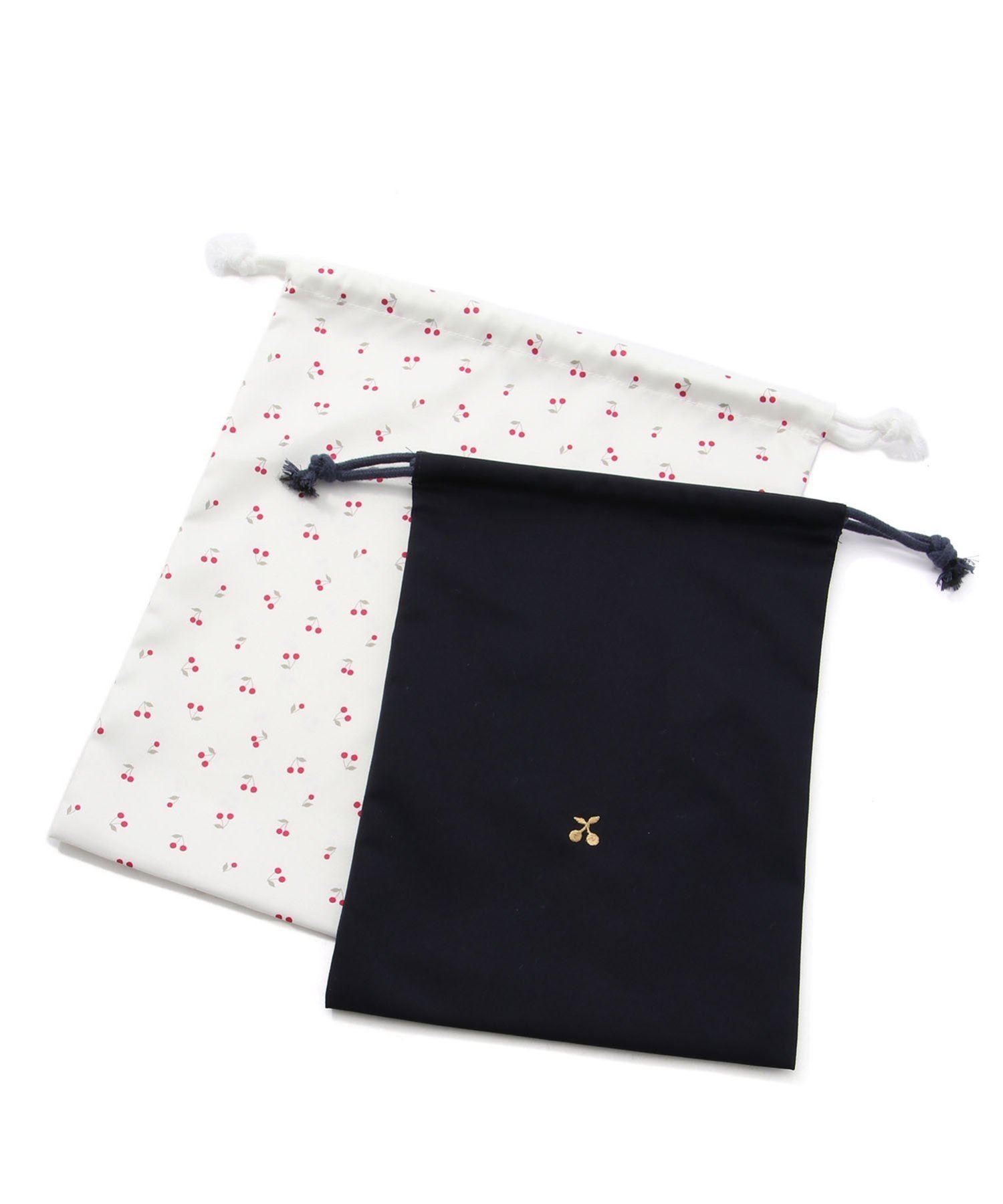 petit main ワンポイント刺繍巾着2P ナルミヤオンライン 財布・ポーチ・ケース ポーチのサムネイル