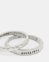 ALLSAINTS (M)JOSH RING SET オールセインツ アクセサリー・腕時計 リング・指輪 シルバー【送料無料】