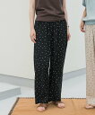 【SALE/42%OFF】URBAN RESEARCH DOORS リネンレーヨンドットイージーパンツ アーバンリサーチドアーズ パンツ その他のパンツ ホワイト ブラック【送料無料】