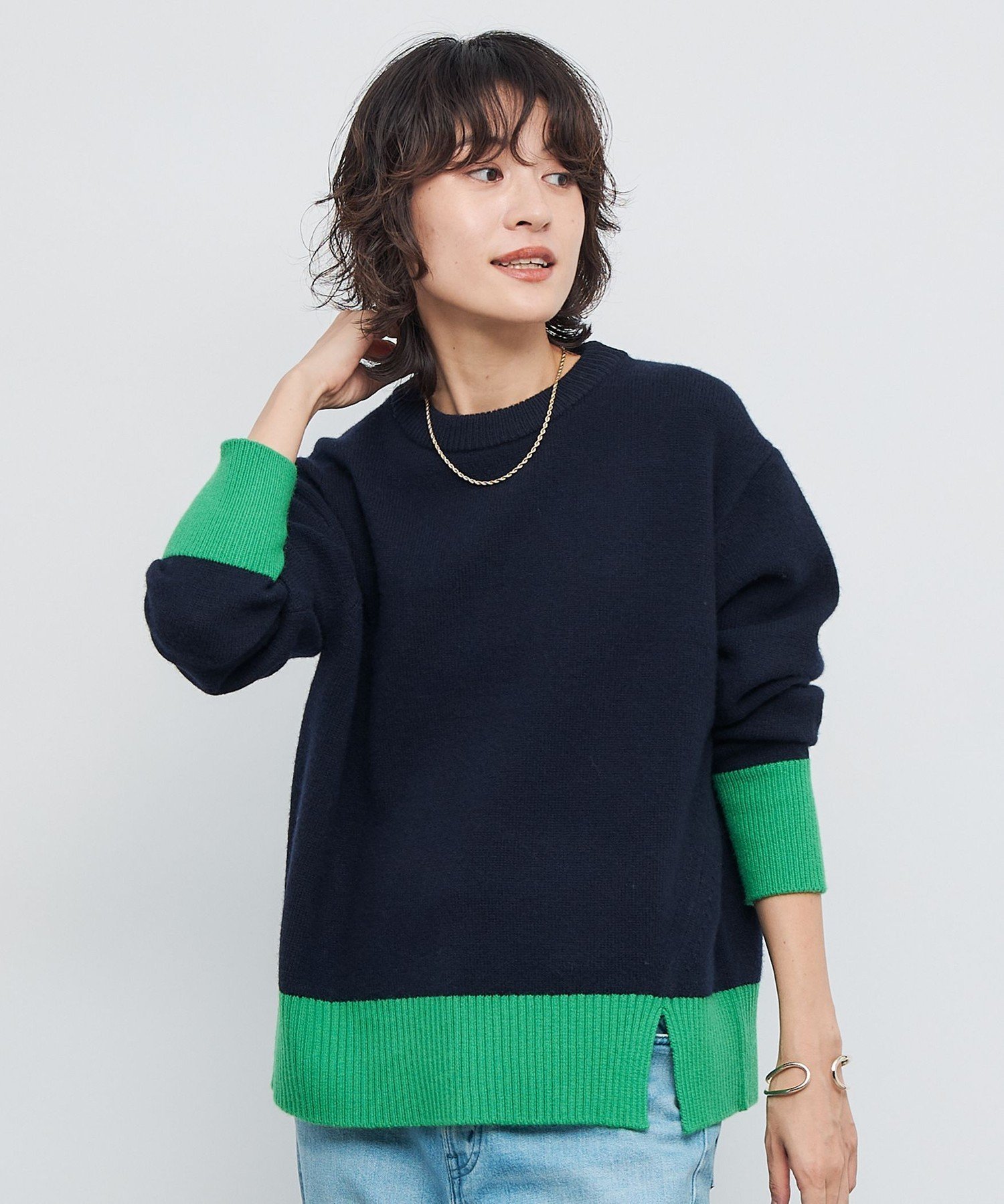 NOLLEY'S 5Gノアリスクルーネックプルオーバーニット ノーリーズ トップス ニット グレー イエロー ブラウン ネイビー ホワイト【送料無料】