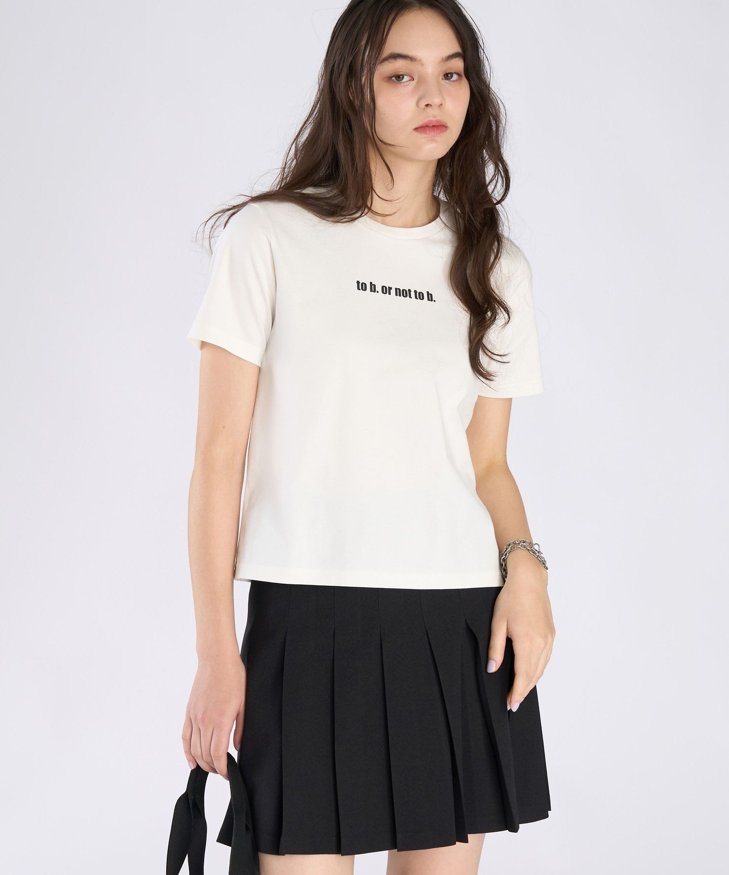 To b. by agnes b. To b. by agnes b. * NEEDBY heritage TO B. OR NOT TO B. MINI TS アニエスベー トップス カットソー・Tシャツ ホワイト【送料無料】