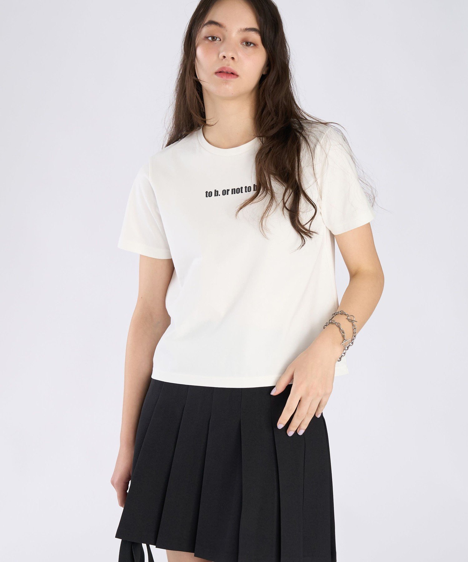 To b. by agnes b. To b. by agnes b. * NEEDBY heritage TO B. OR NOT TO B. MINI TS アニエスベー トップス カットソー・Tシャツ ホワイト【送料無料】