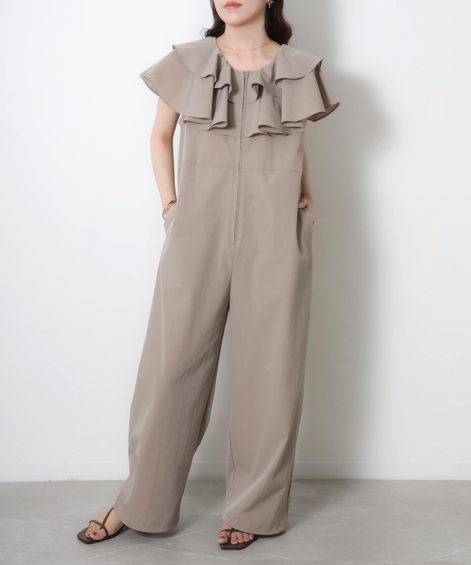 【SALE／19%OFF】Riberry ラッシュガードフリルオールインワン《UVカット/吸水速乾...