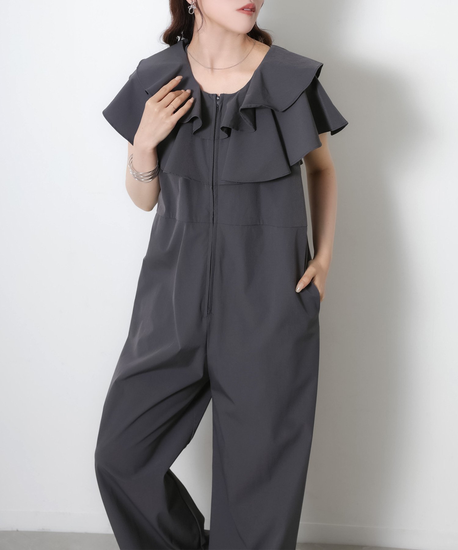 【SALE／19%OFF】Riberry ラッシュガードフリルオールインワン《UVカット/吸水速乾...