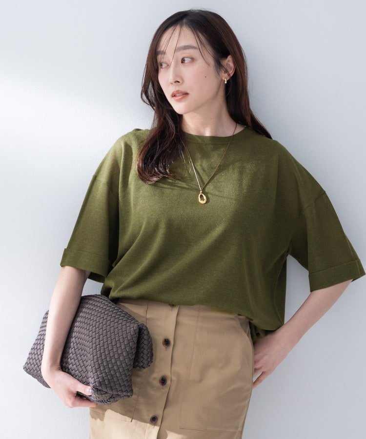 UNTITLED 【アンサンブル可/Tシャツ風/ゆったり】リラックスニットトップス アンタイトル トップス ニット グレー ブラック