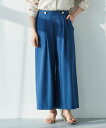 【SALE/30%OFF】le.coeur blanc リネンライクタックワイドクロップドパンツ ルクールブラン パンツ その他のパンツ ブラック ベージュ ブ...