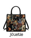 jouetie jouetie/(W)ゴブランフラワー両アオリスクエアハンドバッグ スタイルコード バッグ ハンドバッグ レッド グリーン ブラック ブラウン ...
