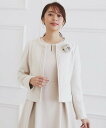 【SALE/50%OFF】index <通勤・セレモニー/セットアップ対応>ノーカラーツイードジャケット【洗える】 インデックス ジャケット・アウター ノーカラ...