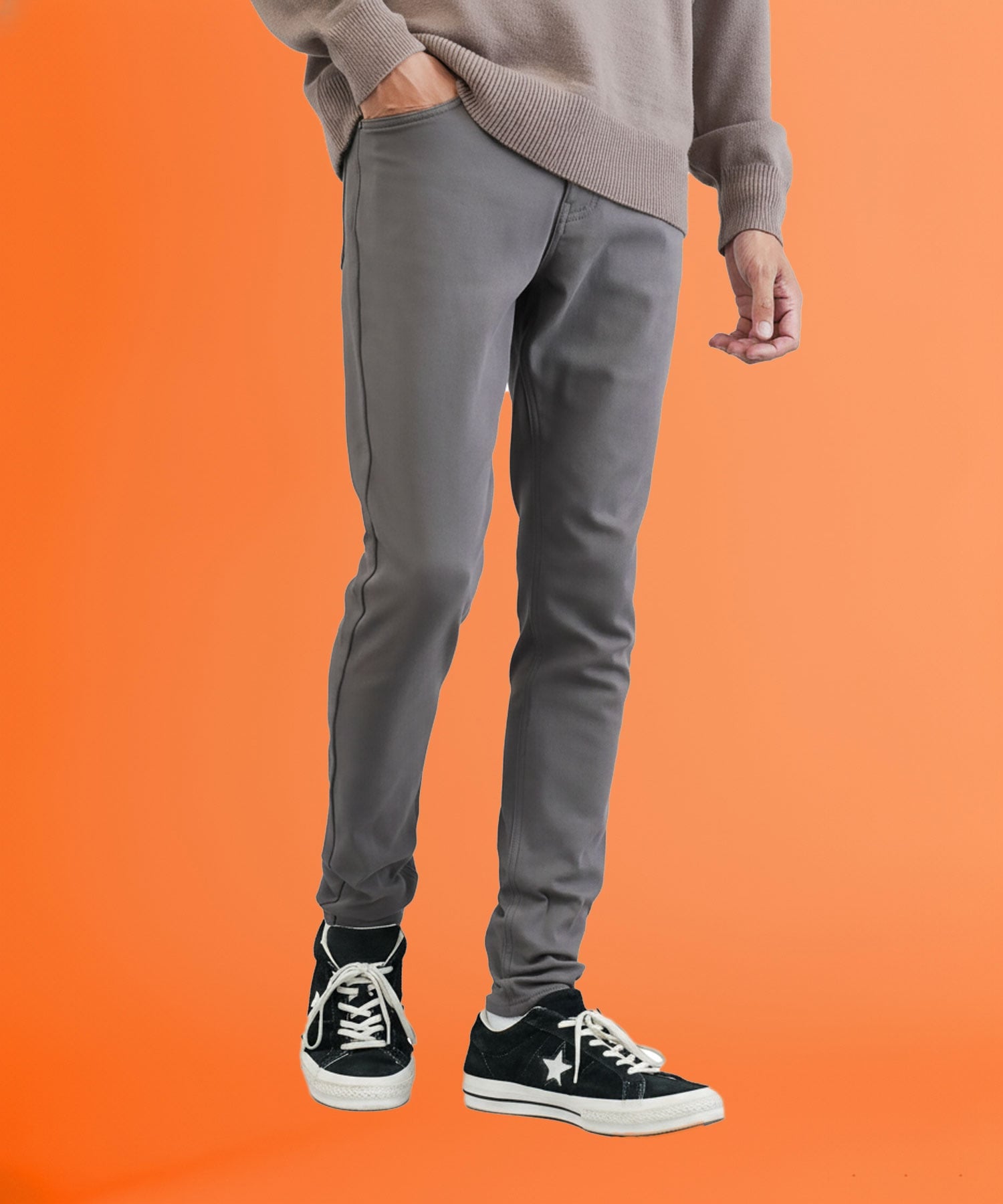 JIGGYS SHOP SELECT 極ラクストレッチ裏起毛スキニーパンツ ジギーズショップ パンツ チノパンツ グレー ホワイト ブラック ネイビー