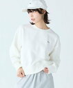 【SALE/30%OFF】LACOSTE クロップドクルーネックスウェット ラコステ トップス スウェット・トレーナー ピンク ホワイト【送料無料】
