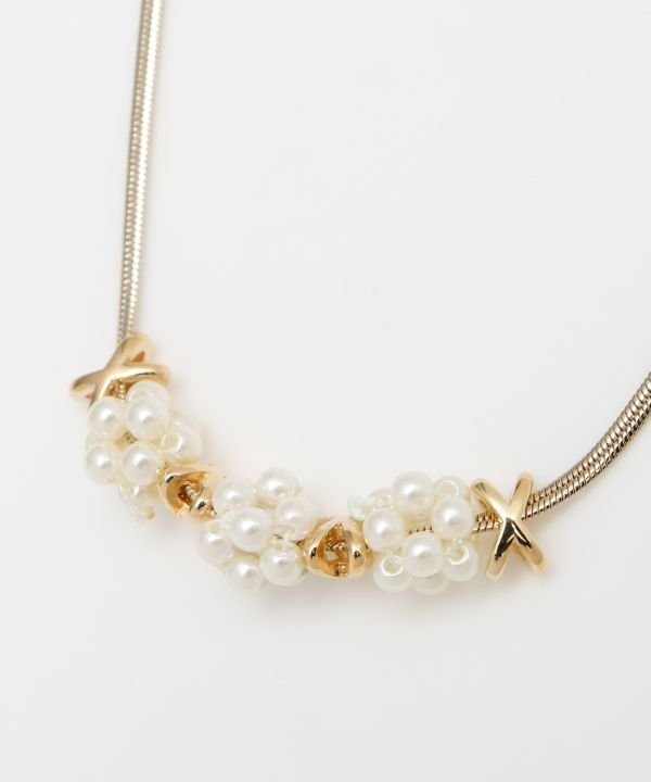 欧州航路 【欧州航路】パールドットネックレス アミナコレクション アクセサリー・腕時計 ネックレス ゴールド