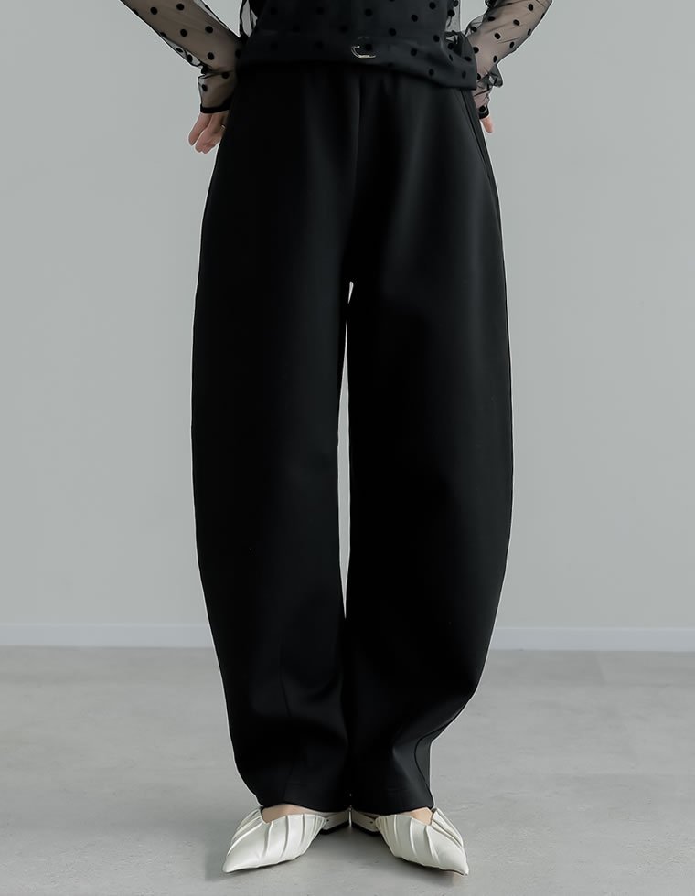 Re:EDIT ベルトループ付きダンボールカーブパンツ リエディ パンツ その他のパンツ ブラウン グレー ブラック