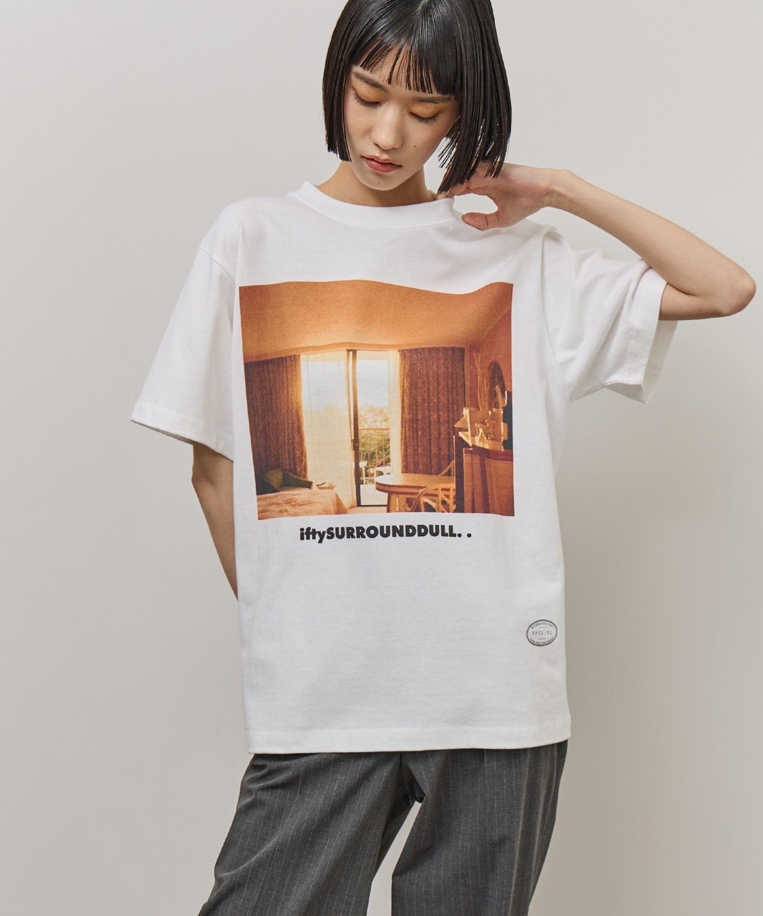 【TANGTANG(タンタン)】GASATANG アダムエロペ トップス カットソー・Tシャツ ホワイト