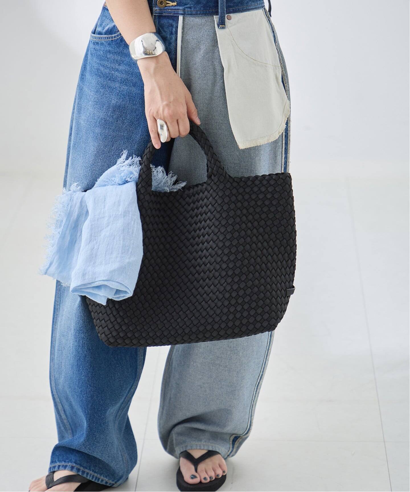 JOURNAL STANDARD L'ESSAGE NAGHEDI/ナゲディ ST BARTHS MIDIUM TOTE トートバッグ ジャーナルスタンダード レサージュ バッグ トートバッグ ブラウン ブラック