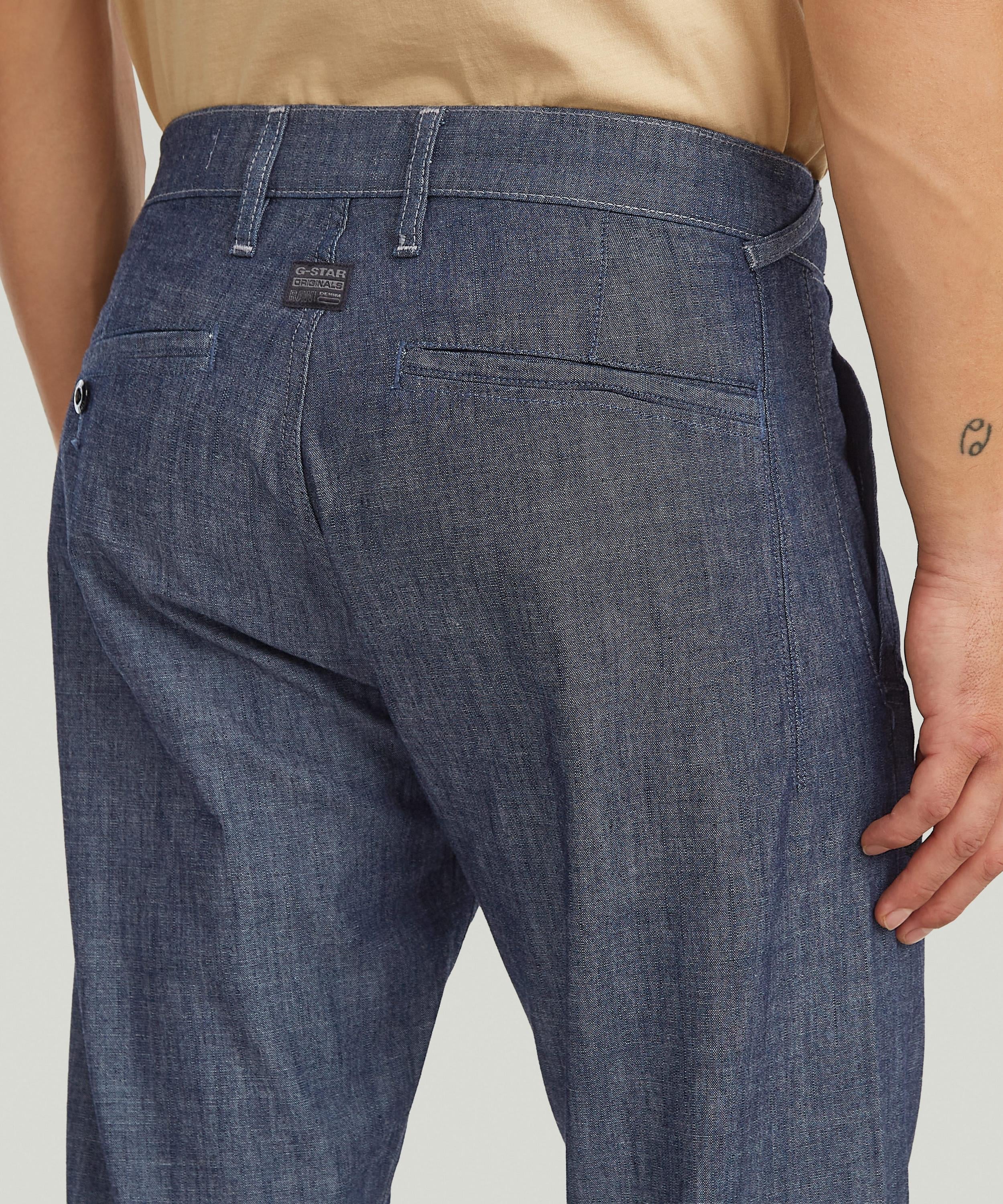 【公式ショップ】Morry Tapered Denim Chino/チノディテールテーパードジーンズ ジースターロゥ パンツ ジーンズ・デニムパンツ ブルー