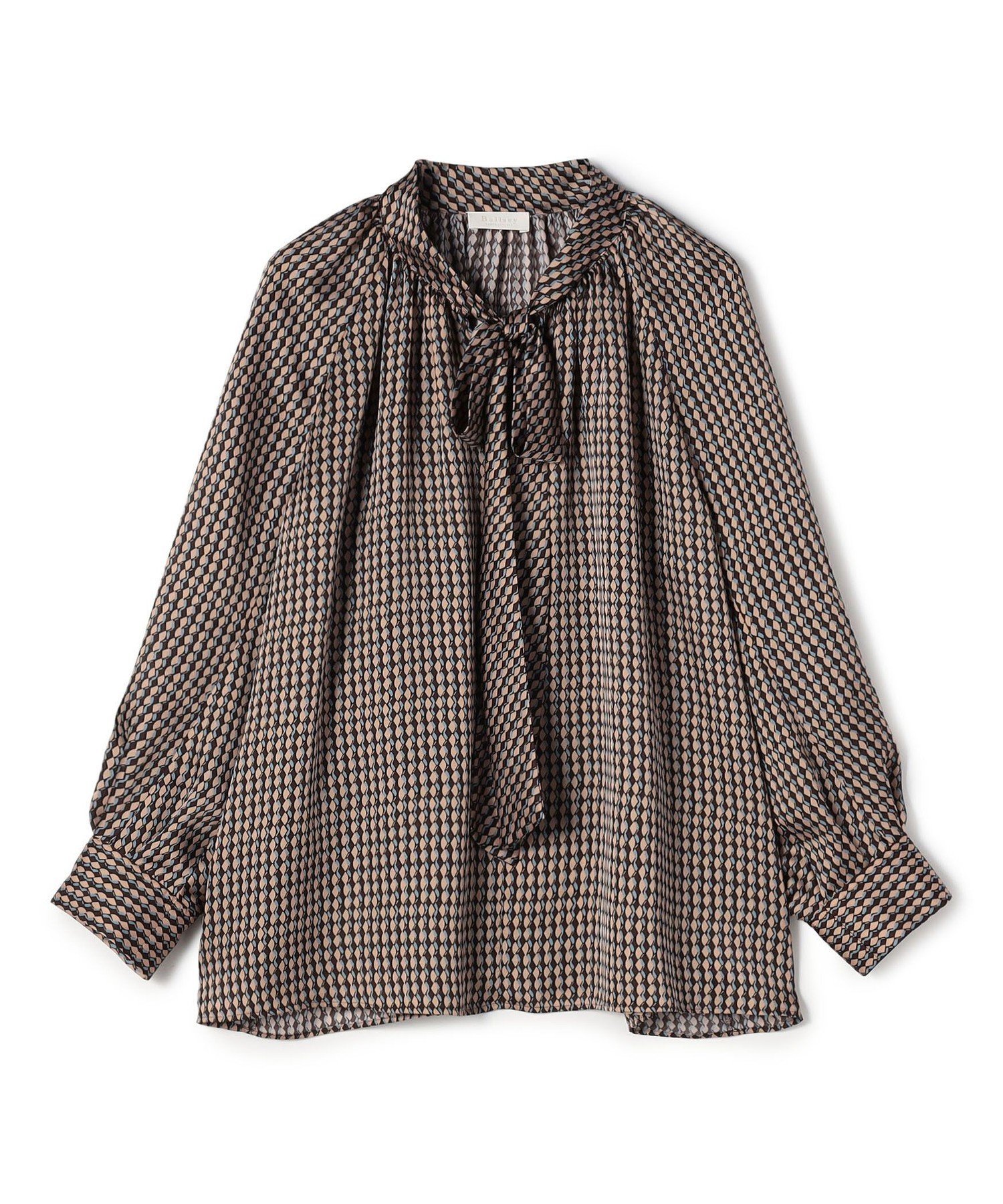 Ballsey 【WEB先行予約】ファンズプリント ボウタイブラウス トゥモローランド トップス シャツ・ブラウス ピンク ブルー【送料無料】