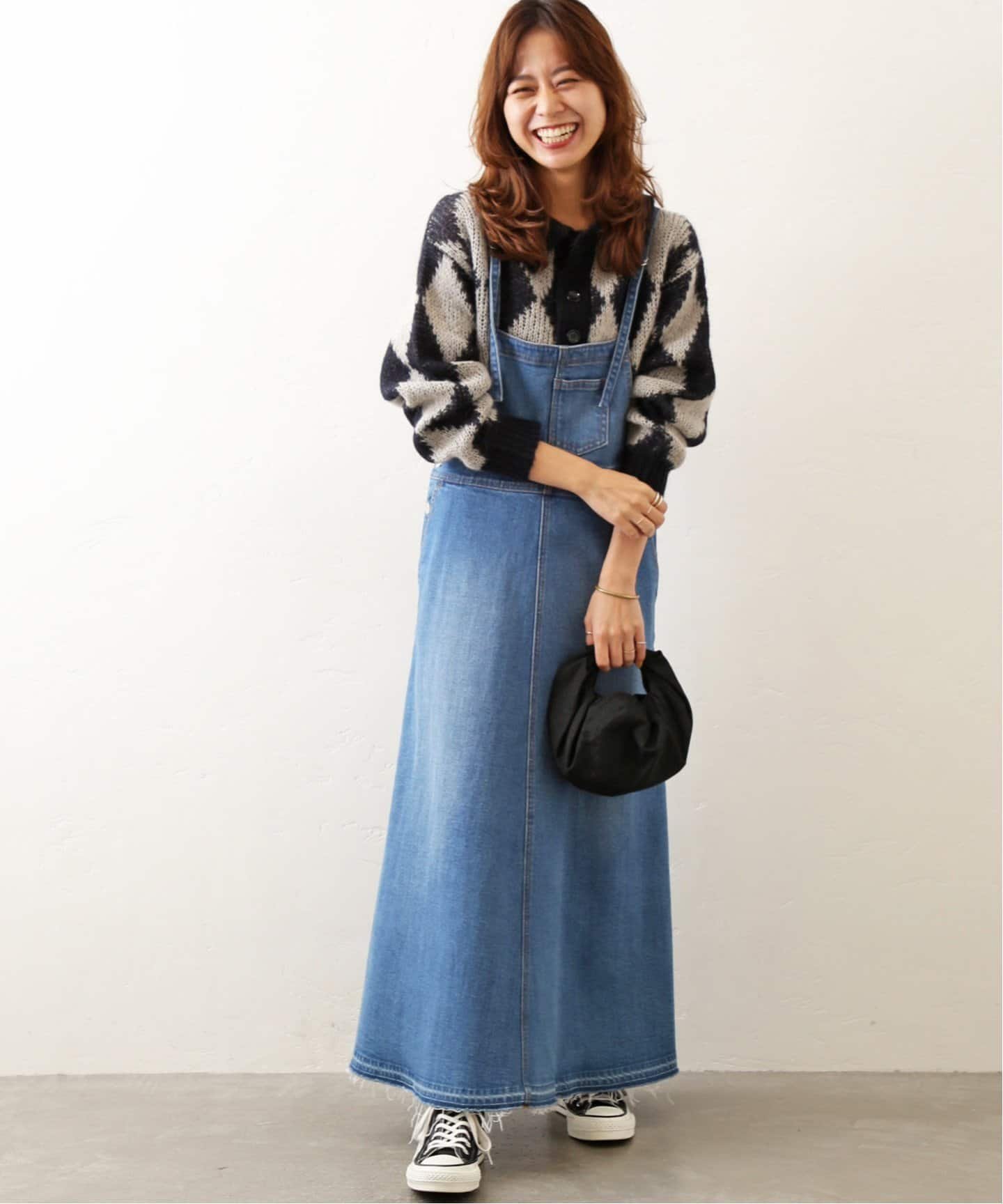 JOURNAL STANDARD relume 《WEB限定追加》デニムジャンパースカート ジャーナル スタンダード レリューム ワンピース・ドレス ワンピース ネイビー【送料無料】のサムネイル