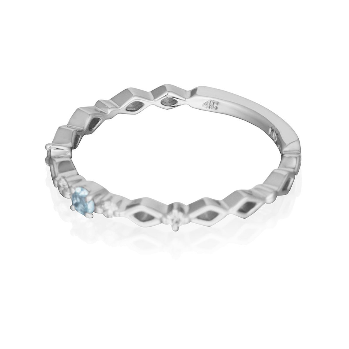 4℃ K10ホワイトゴールド ピンキーリング ヨンドシー アクセサリー・腕時計 リング・指輪 ゴールド【送料無料】