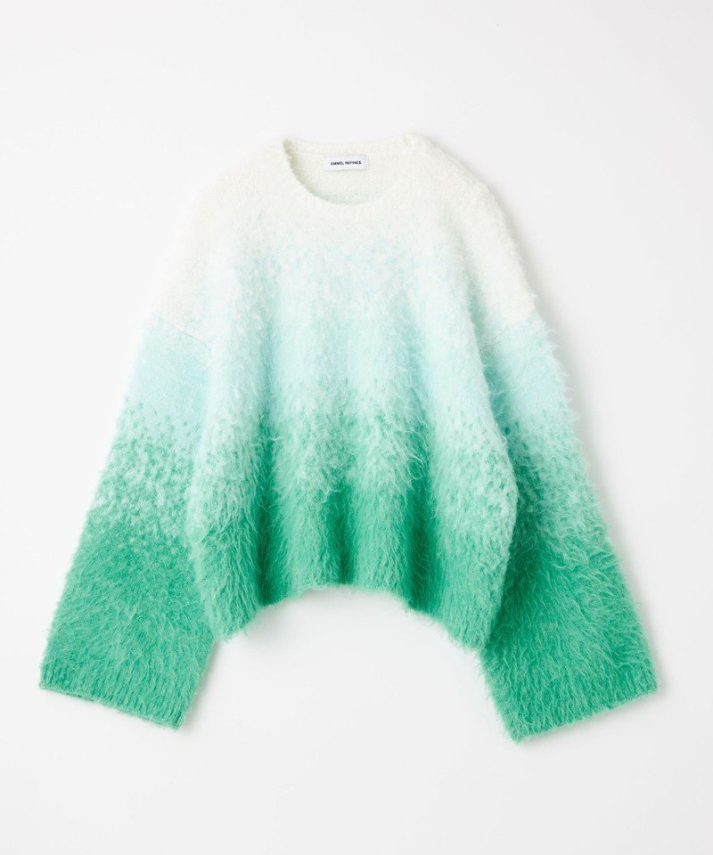 UNITED ARROWS green label relaxing ＜EMMEL REFINES＞EM グラデーション シャギー ニット プルオーバー ユナイテッドアローズ グリーンレーベルリラクシング トップス ニット ベージュ ピンク【送料無料】のサムネイル