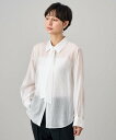 【SALE/40%OFF】ANAYI シアーストライプタイ付きシャツ アナイ トップス その他のトップス ホワイト ブラック【送料無料】