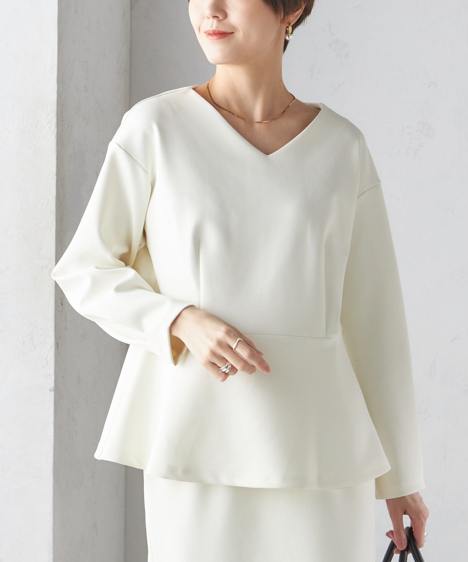 【SALE／60%OFF】SHIPS WOMEN ＜手洗い可能＞ストレッチ ダンボール ブラウス(セットアップ対応) シップス トップス シャツ・ブラウス ホワイト ブラウン【送料無料】