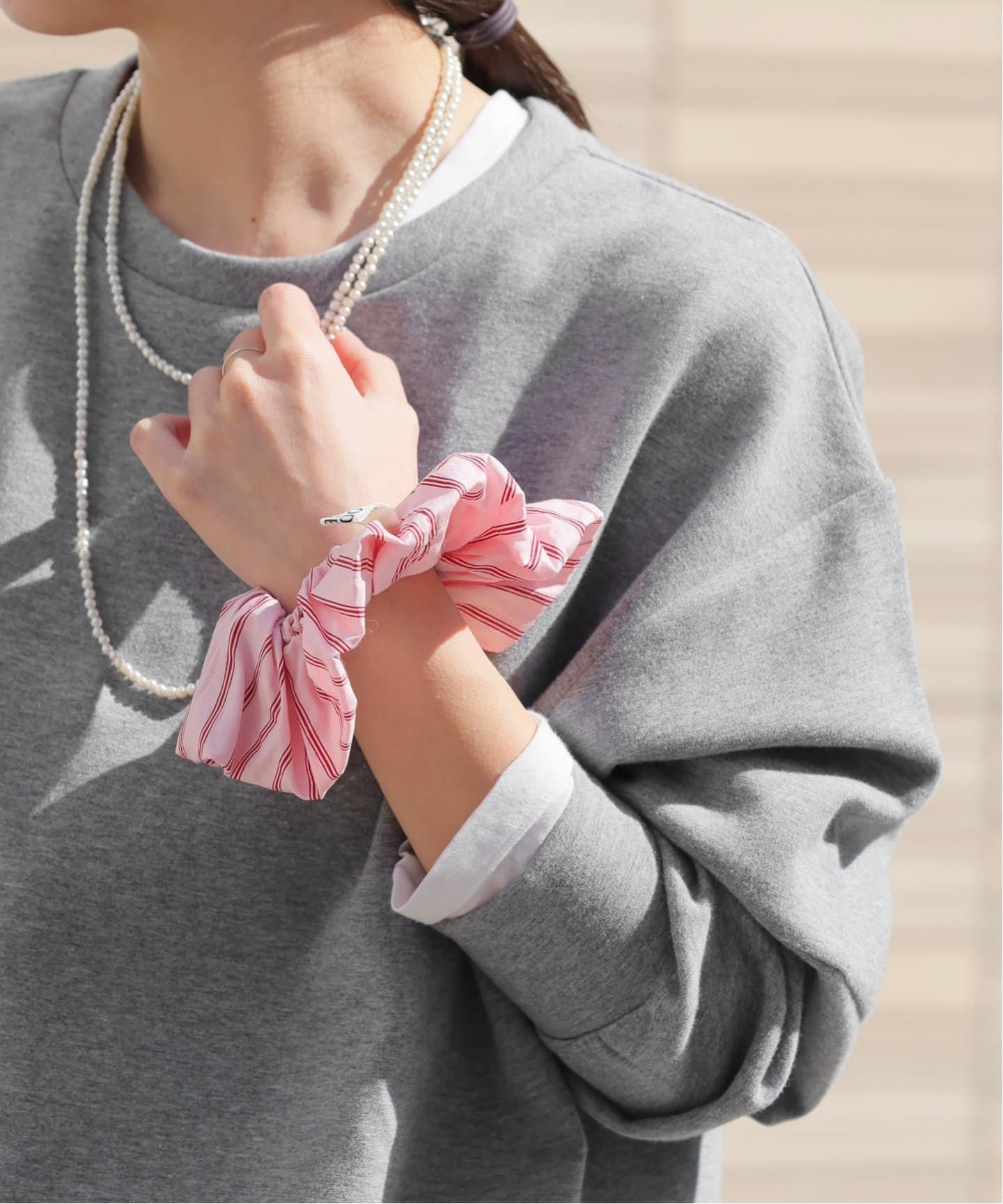 JOURNAL STANDARD relume GOODIES CLUB ストライプシュシュ ジャーナル スタンダード レリューム ヘアアクセサリー その他のヘアアクセサリー ピンク ブラウン ブルーのサムネイル