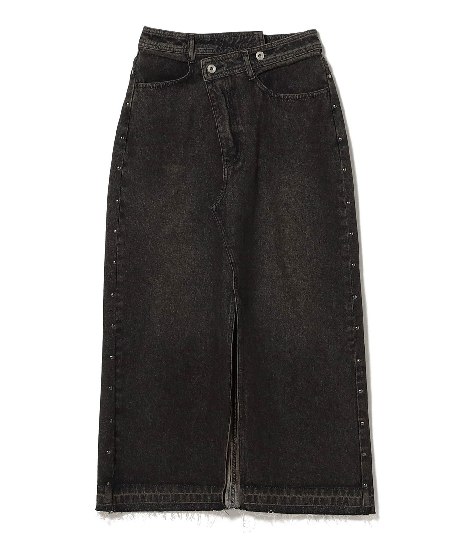 【SALE／50%OFF】Ray BEAMS デニム サイド スタッズ スカート ビームス ウイメン スカート その他のスカート ブルー ブラック【送料無料】