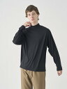JOHN SMEDLEY ウォッシャブルウール モックネック長袖Tシャツ|UTS956 ジョンスメドレー トップス カットソー・Tシャツ ブラック【送料無料】