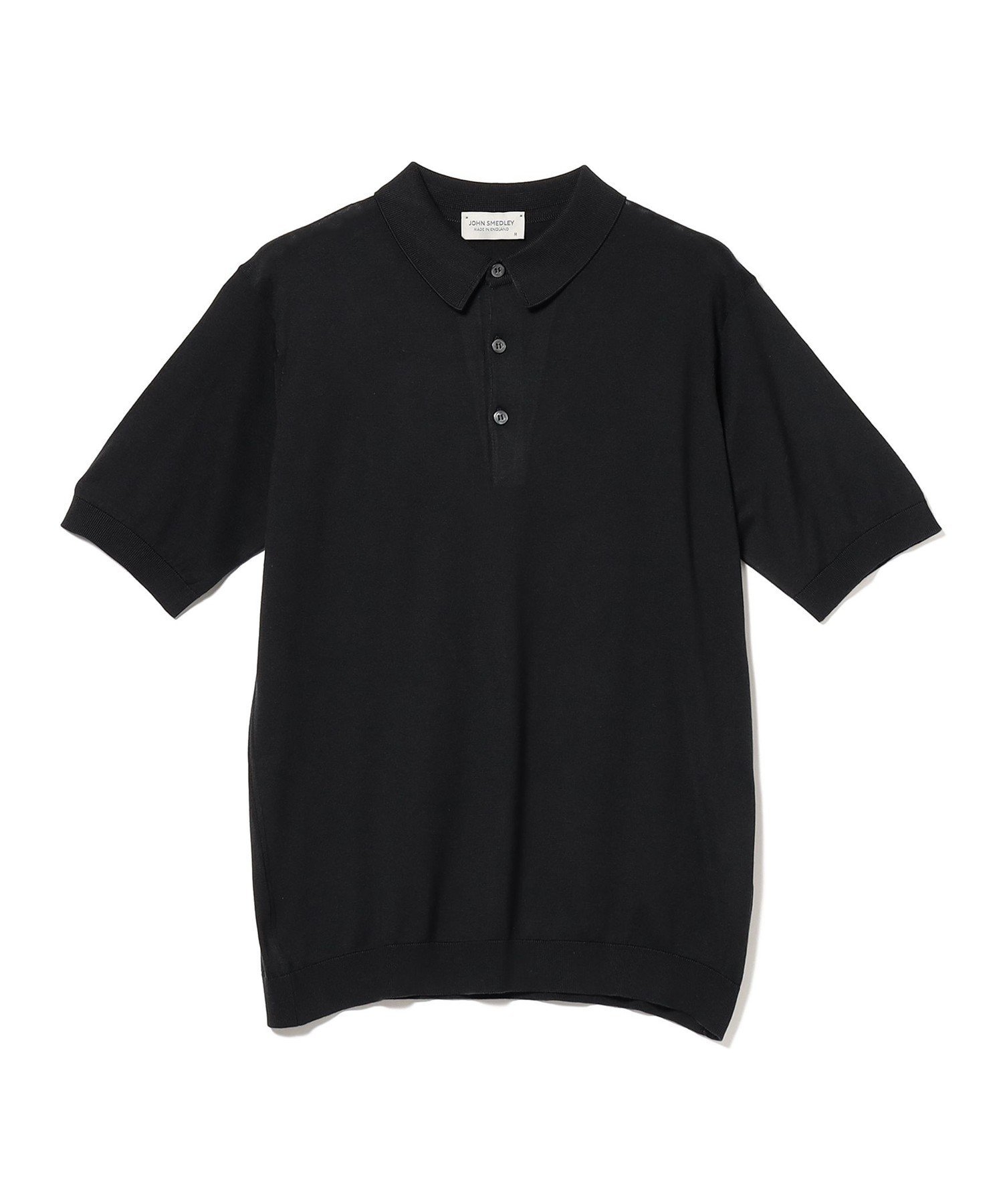BEAMS F JOHN SMEDLEY / REID コットン ポロシャツ ビームス メン トップス ポロシャツ ネイビー ブラック【送料無料】