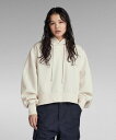 【SALE/30%OFF】G-Star RAW 【公式ショップ】OVERSIZED CROPPED HOODIE/ライトダメージ加工クロップドパーカー ジースタ...