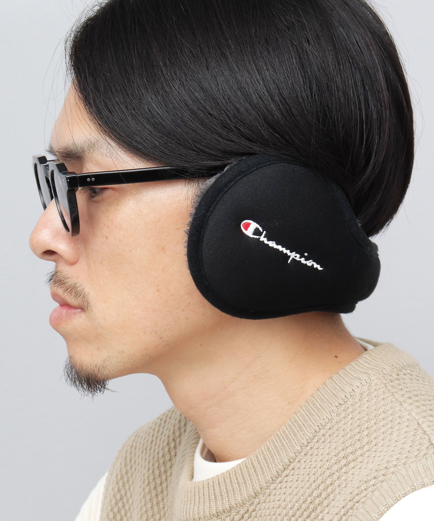 Champion チャンピオン Champion イヤーマフ イヤーマフラー 耳あて スウェット エー.エム.エス. ファッション雑貨 イヤーマフ ブラック