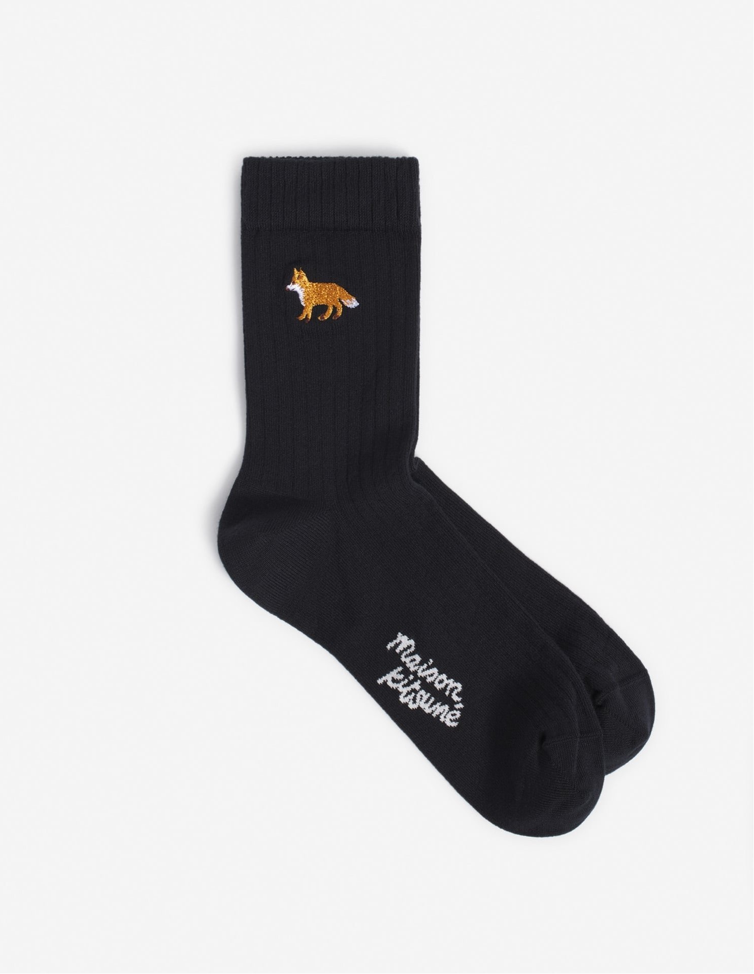Maison Kitsune Maison Kitsune/(W)BABY FOX SOCKS メゾン キツネ 靴下・レッグウェア 靴下 ブラック【送料無料】のサムネイル