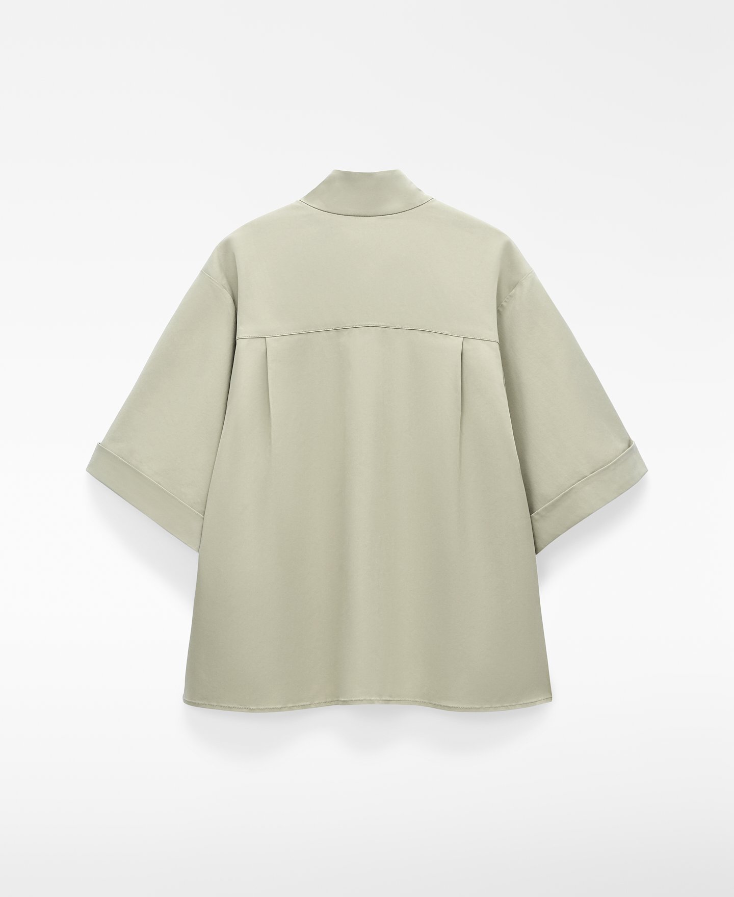 ADOLFO DOMINGUEZ ニュアンスカラー バンドカラーシャツ レディース【26SS】 アドルフォドミンゲス トップス シャツ・ブラウス グリーン