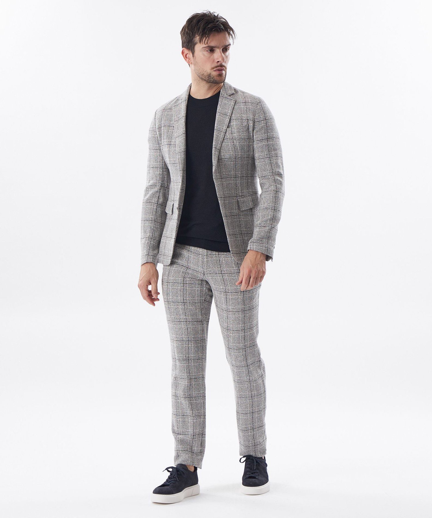 EPOCA UOMO 【PRIMA COLLECTION】チェックパターンジャケット エポカ ジャケット・アウター テーラードジャケット・ブレザー グレー【送料無料】