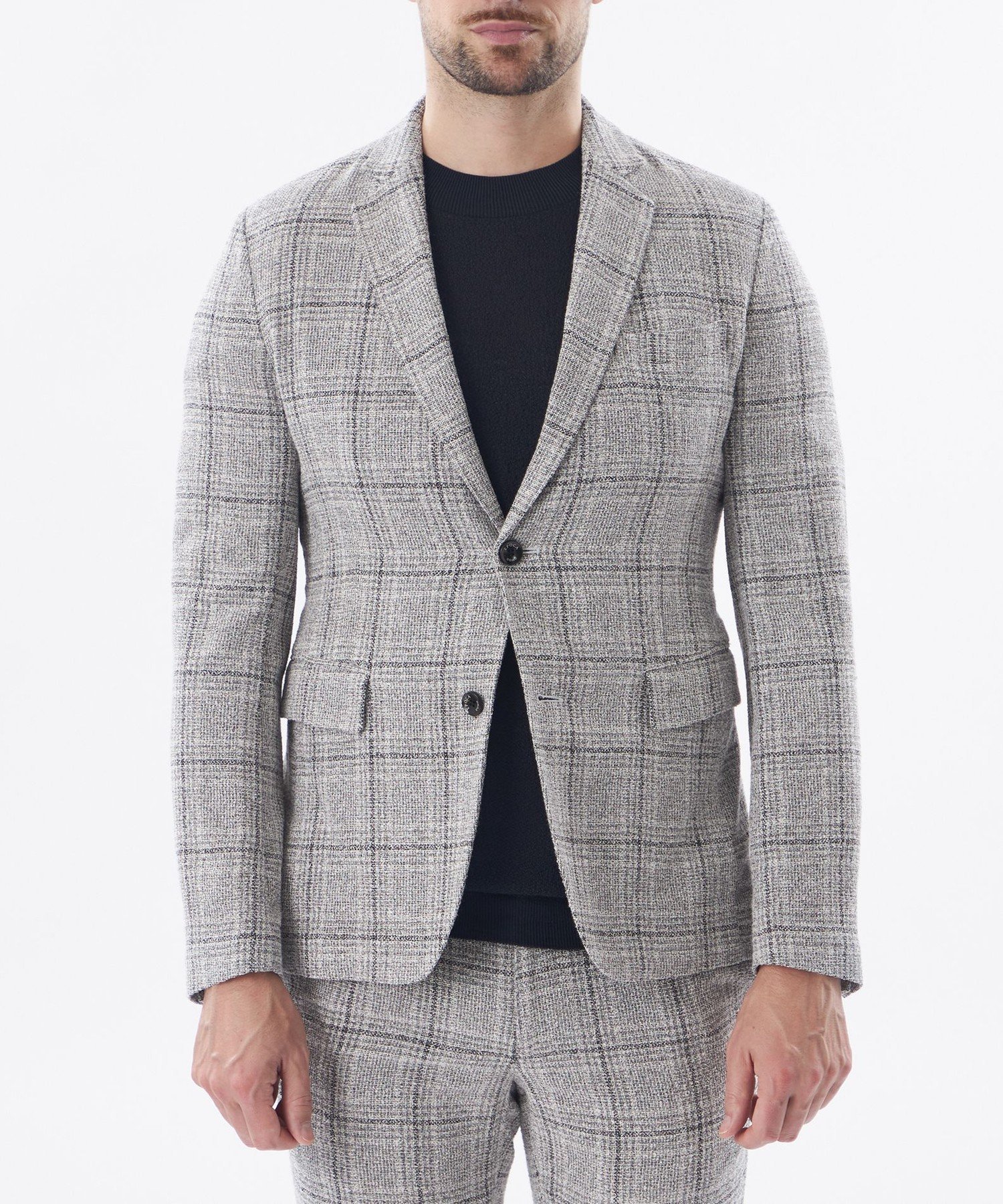 EPOCA UOMO 【PRIMA COLLECTION】チェックパターンジャケット エポカ ジャケット・アウター テーラードジャケット・ブレザー グレー【送料無料】