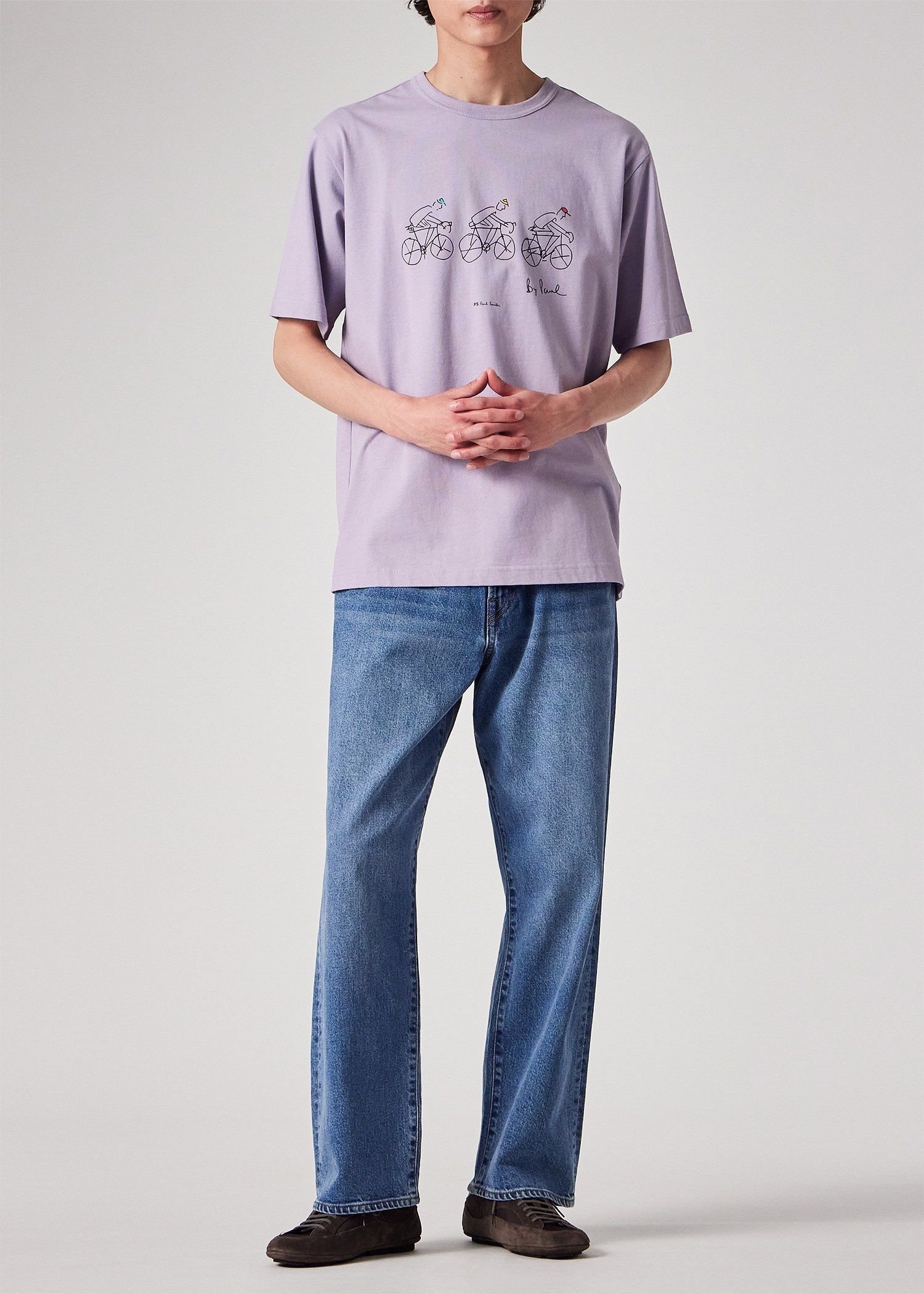PS Paul Smith Drawn by Paul "Cycling" Tシャツ ポール・スミス トップス カットソー・Tシャツ ホワイト【送料無料】