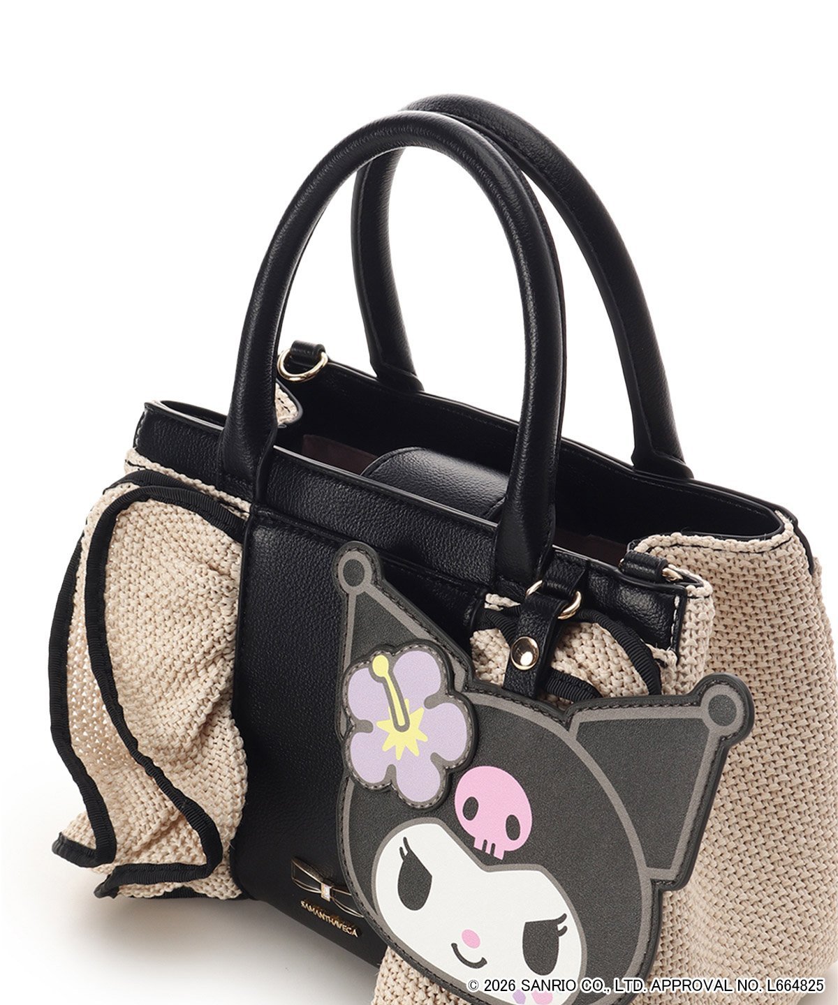 SAMANTHAVEGA サンリオキャラクターズコレクション「クロミ」 フリルかごバッグ サマンサ ベガ バッグ ハンドバッグ ブラック