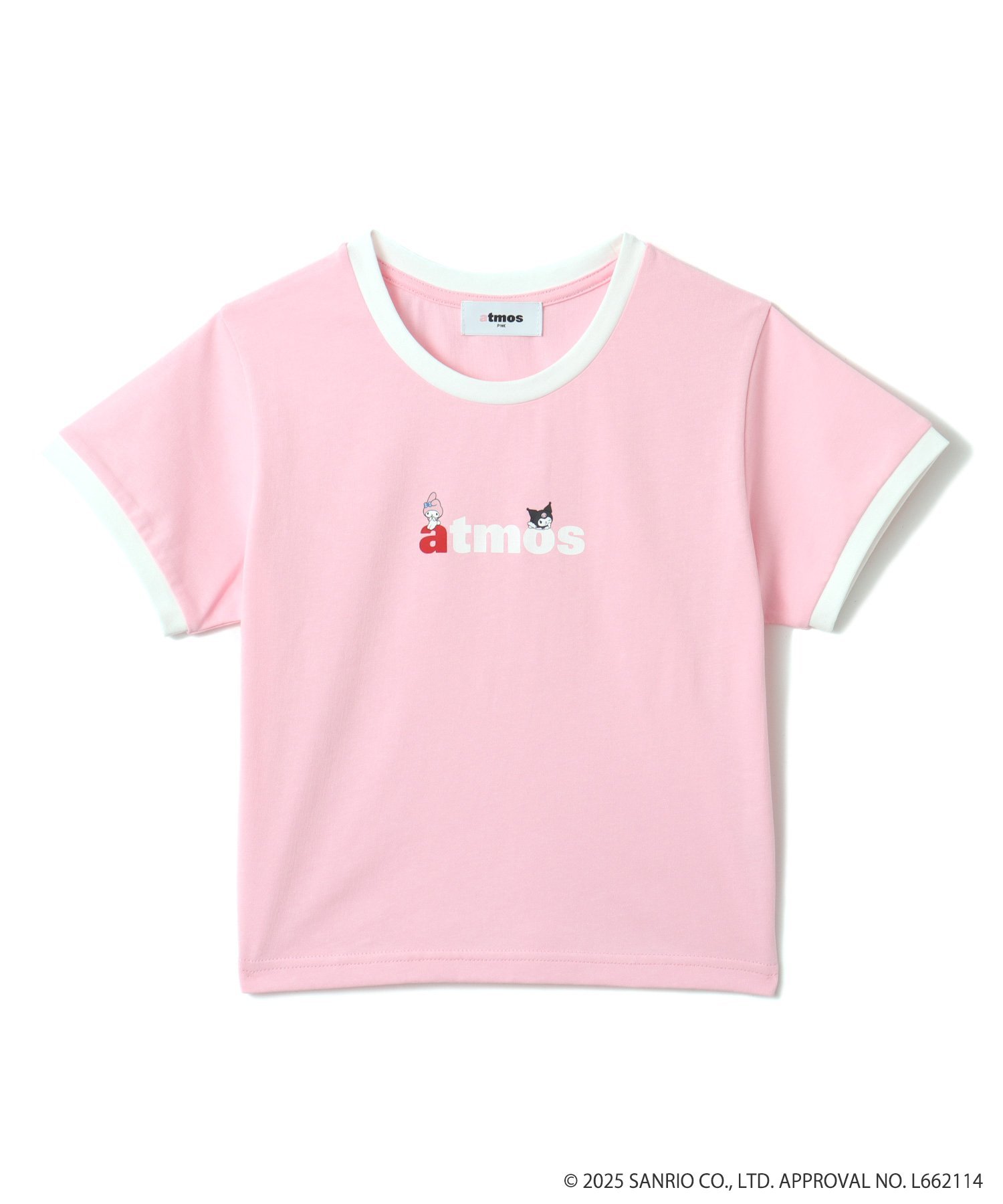 atmos pink atmos pink x MY MELODY & KUROMI Ringer Neck T-shirt PINK アトモス トップス カットソー・Tシャツ ピンク