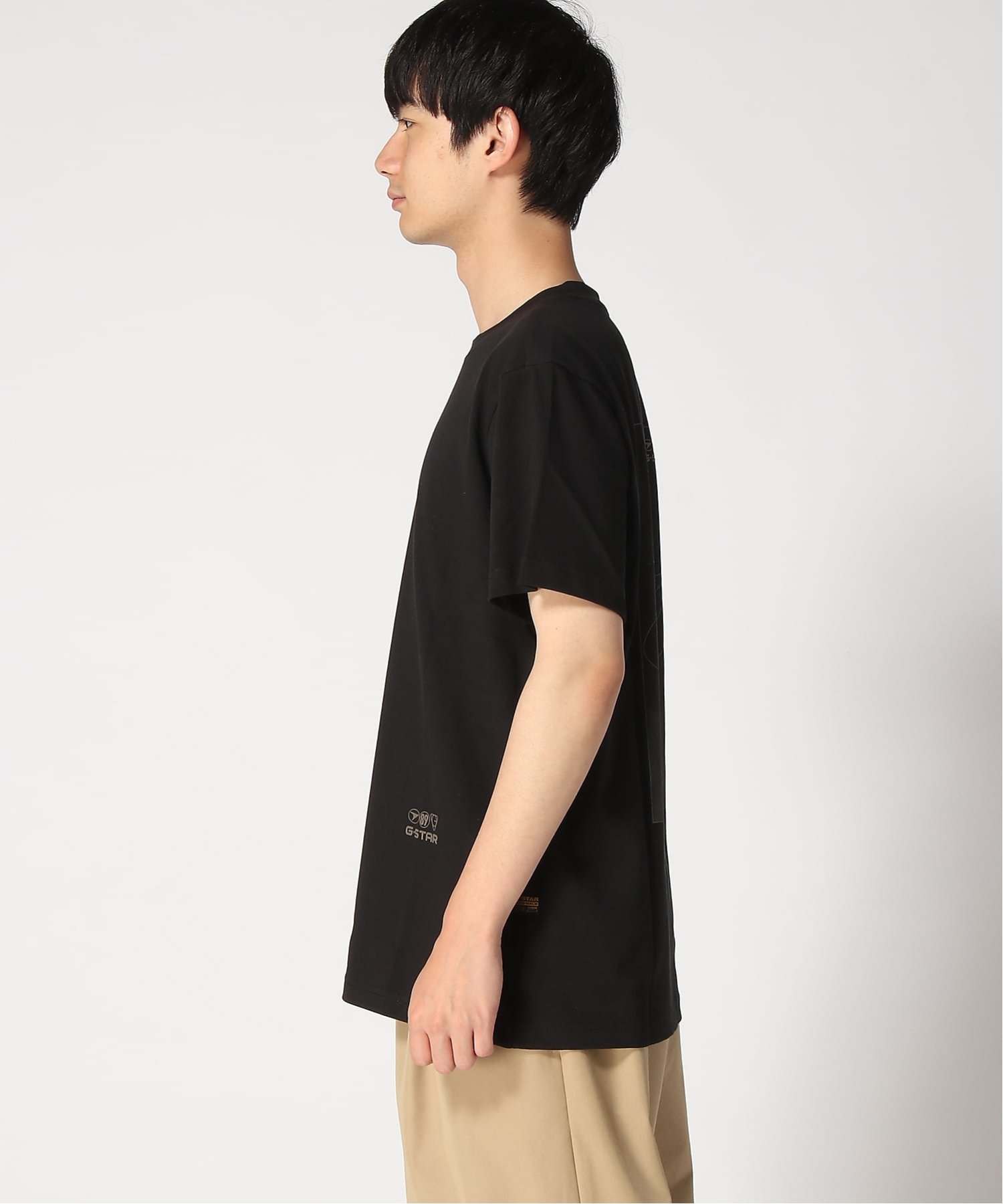 【公式ショップ】Back Box 89 Print T-Shirt/バックボックスロゴプリントTシャツ ジースターロゥ トップス カットソー・Tシャツ ブラック