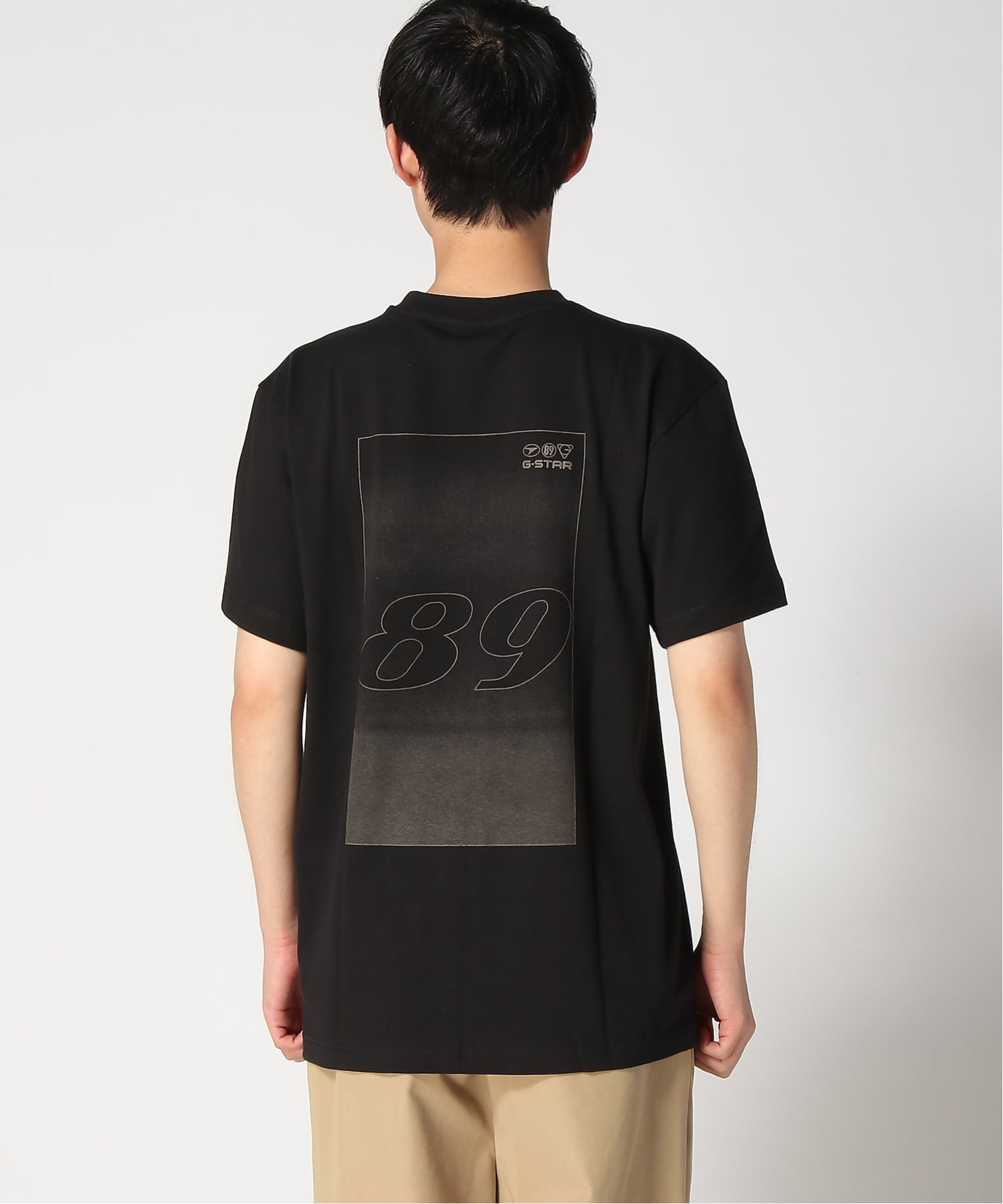 【公式ショップ】Back Box 89 Print T-Shirt/バックボックスロゴプリントTシャツ ジースターロゥ トップス カットソー・Tシャツ ブラック