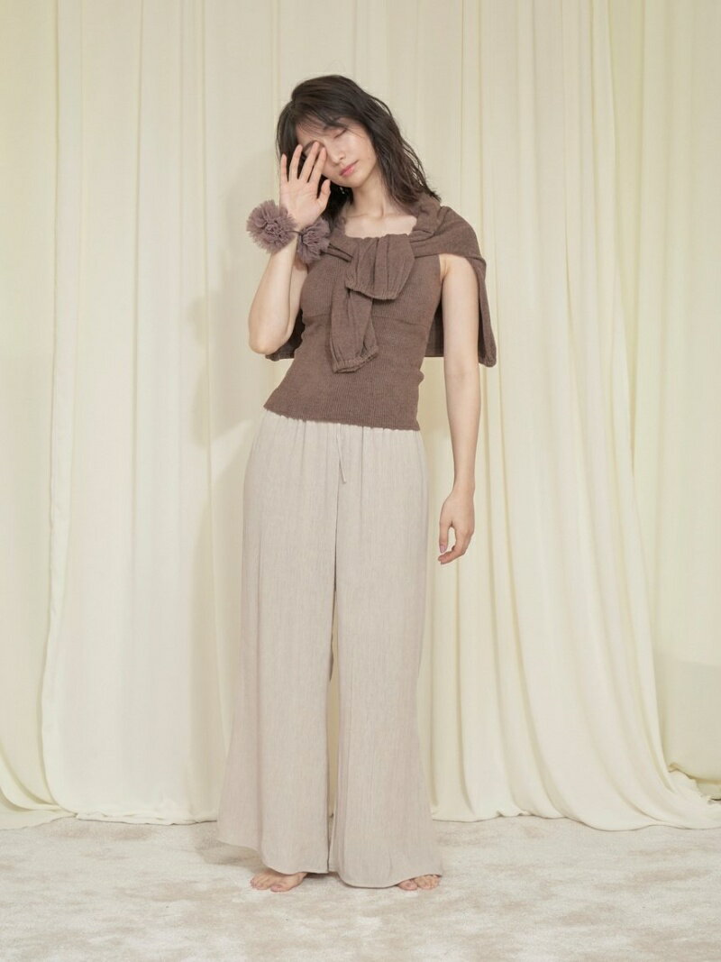 【SALE／30%OFF】SNIDEL HOME Refle楊柳ウエストシャーリングロングパンツ スナイデルホーム パンツ/ジーンズ フルレングス グレー ピンク ネイビー【送料無料】のサムネイル