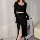 【SALE/30%OFF】miniministore ニットセットアップ レディース上下セット ミニミニストア スーツ・フォーマル セットアップスーツ ブラック...